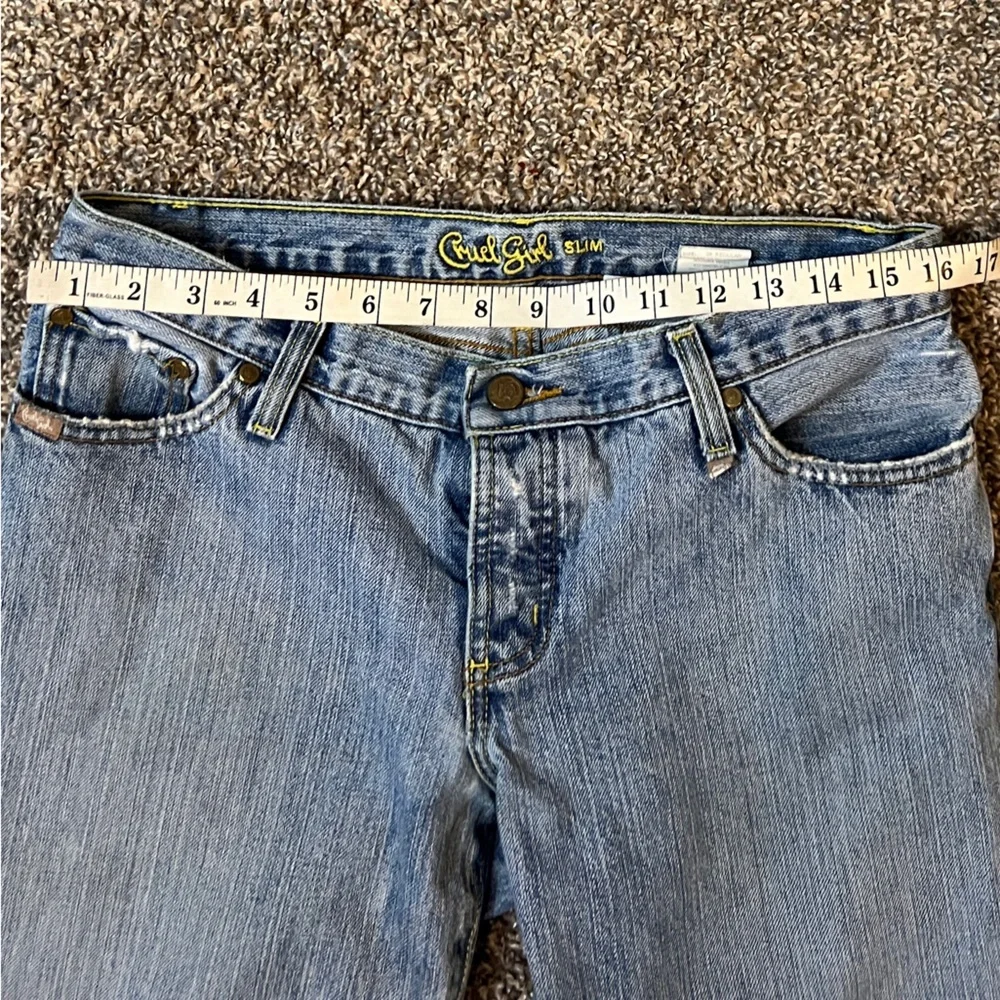 Cruel‎ Girl Vintage Blue Straight slight bootcut Jeans Slim Classic Style